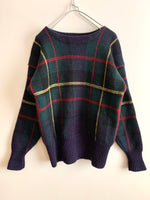 画像をギャラリービューアに読み込む, 【 POLo by Ralph Lauren 】Plaid pattern Knit
