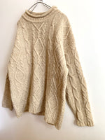 画像をギャラリービューアに読み込む, 【 80s Brooks Brothers 】Roll Neck aran knit
