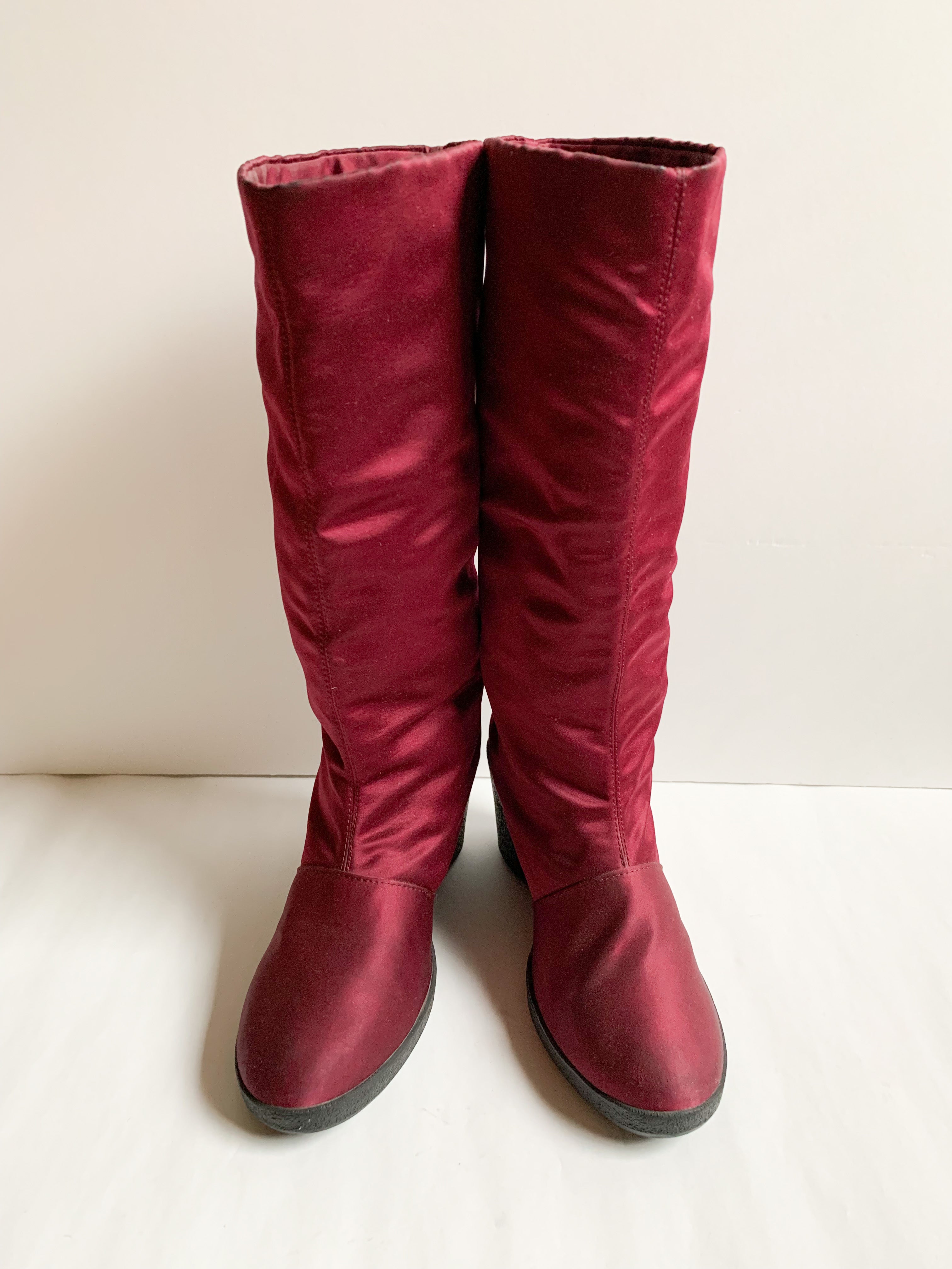【 MM6  Maison Margiera 】 Satin Long Boots