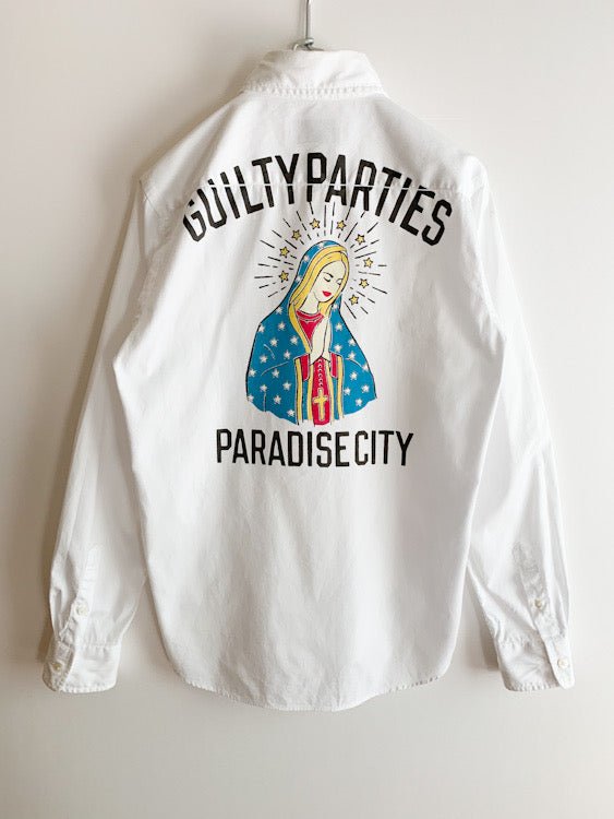 【 WACKO MARIA 】MARIA Print white Shirts