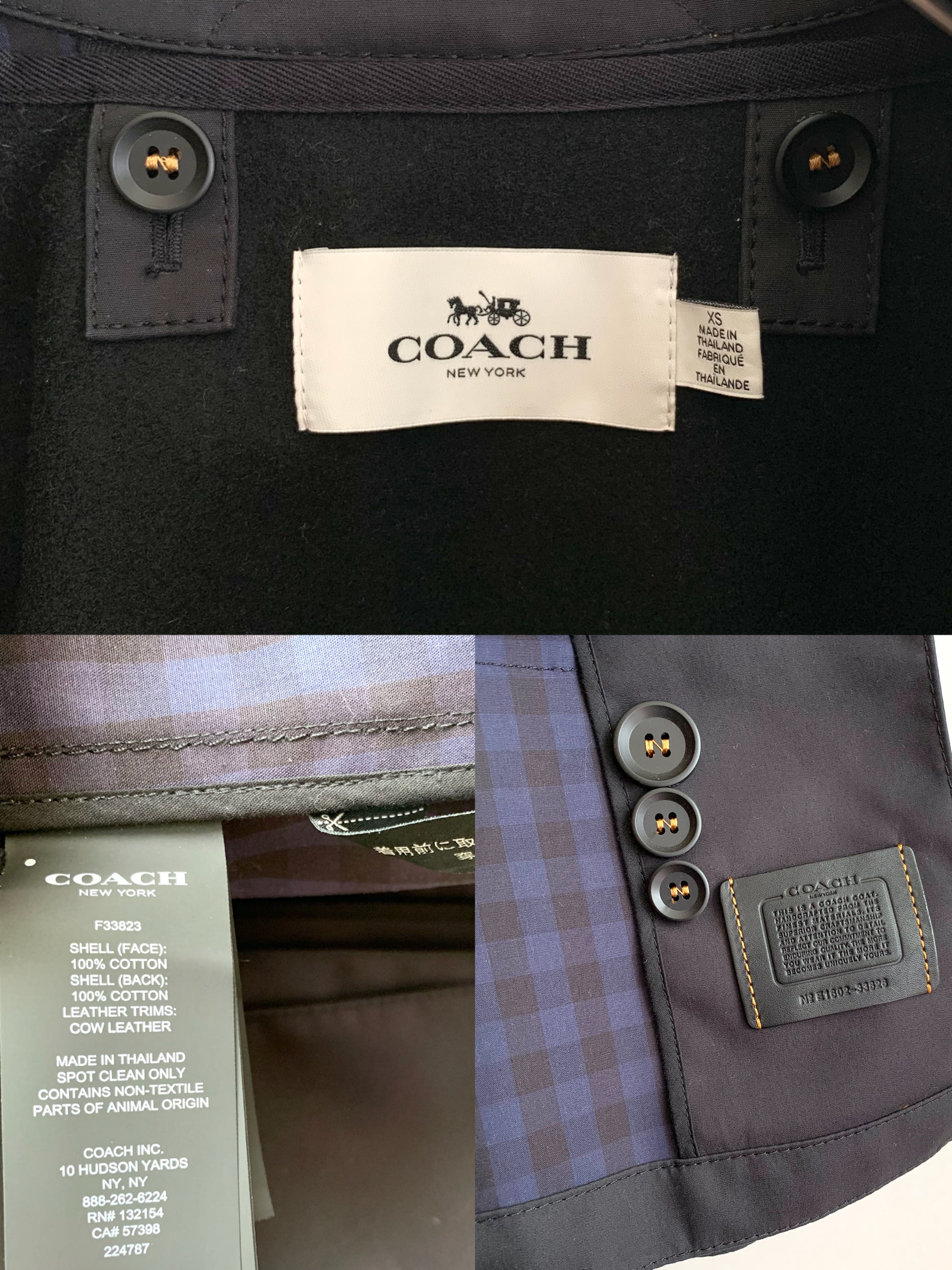 【 COACH 】Soutien collar Coat