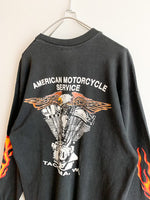 画像をギャラリービューアに読み込む, 【 80s Vintage TACOMA,WA】MOTORCYCLE SERVICE Long sleeve T-shirts
