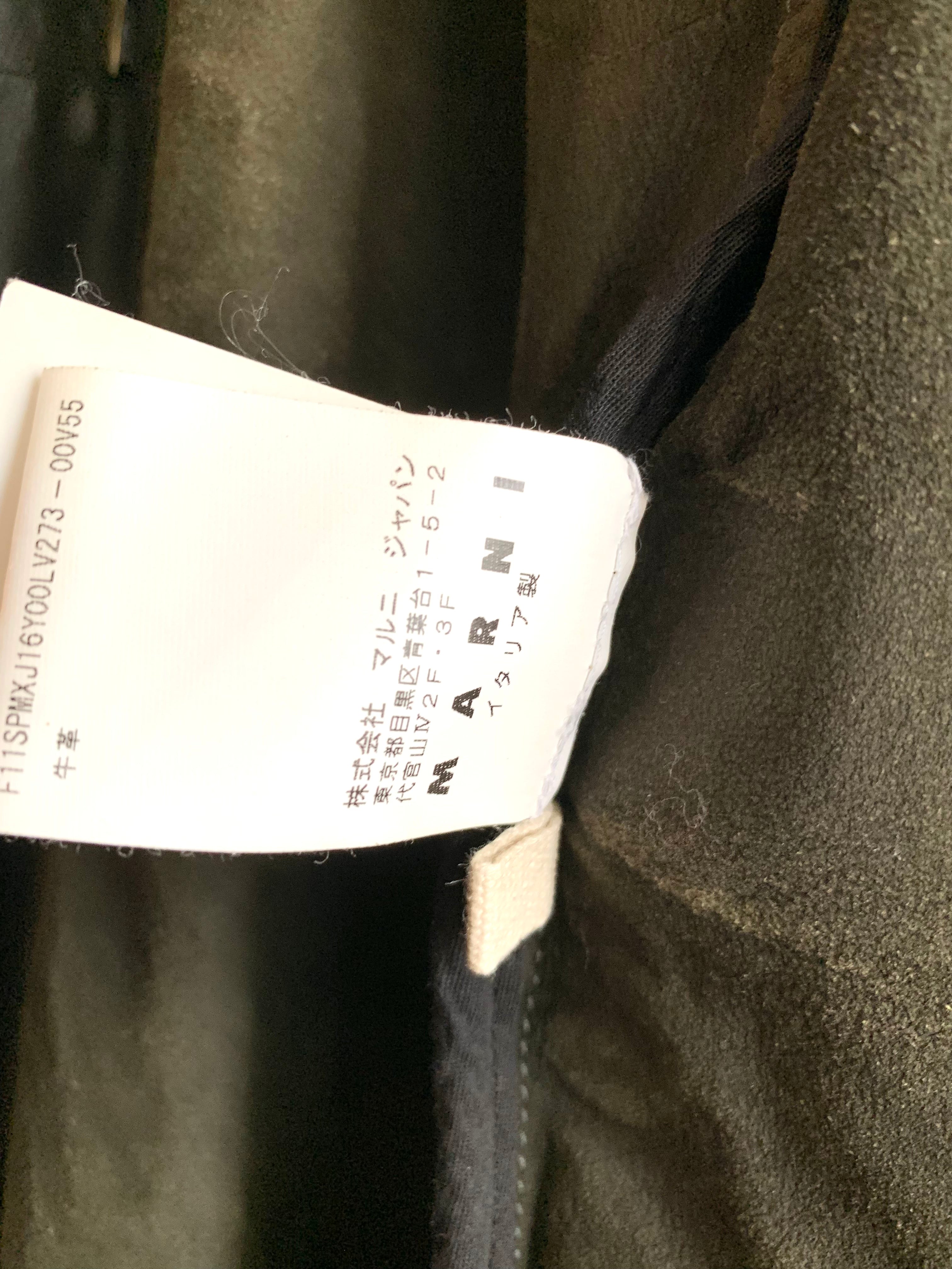 【 MARNI 】 Short Sleeve Leather coat