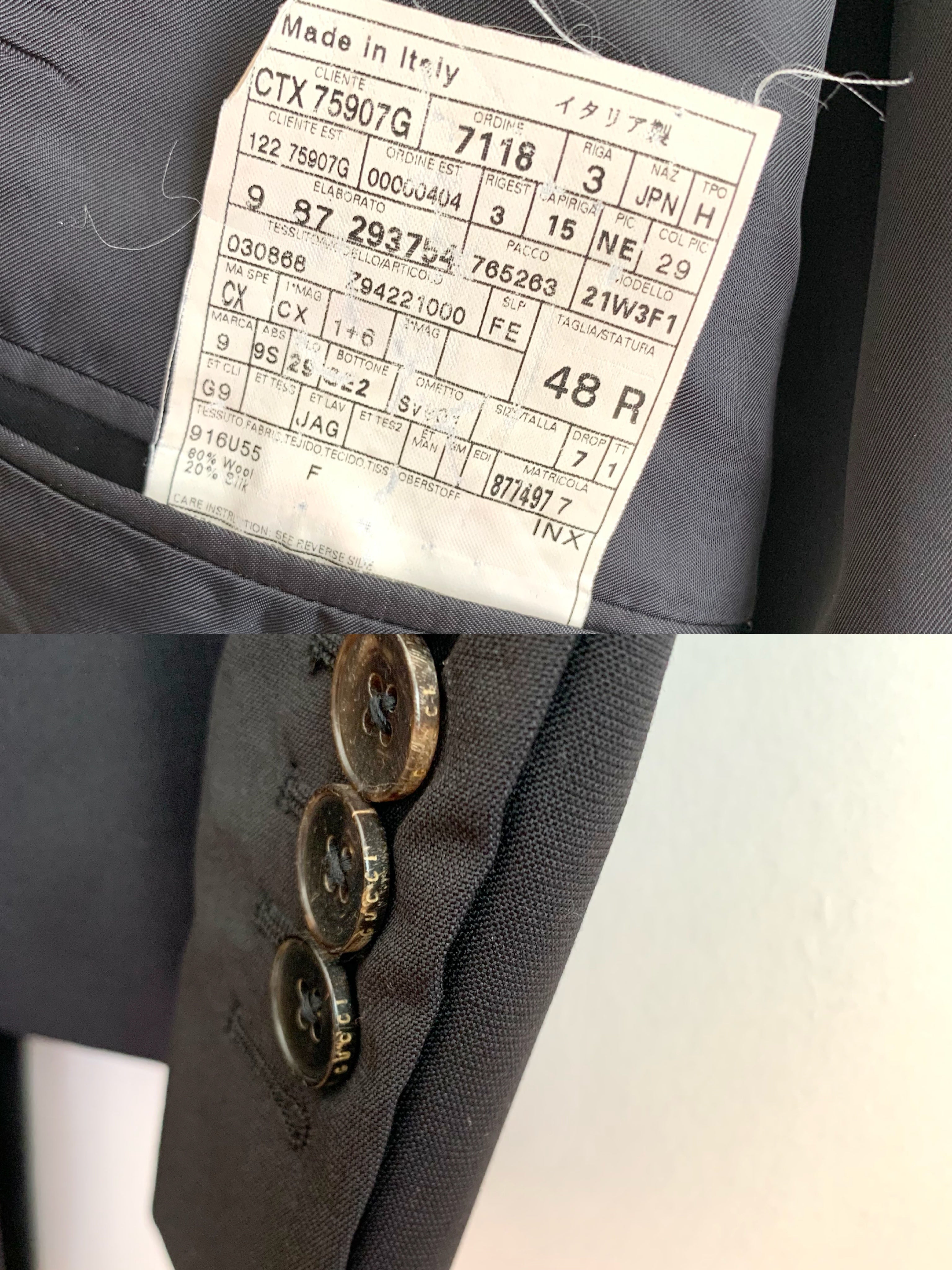 【 GUCC 】3B Tailored Jacket