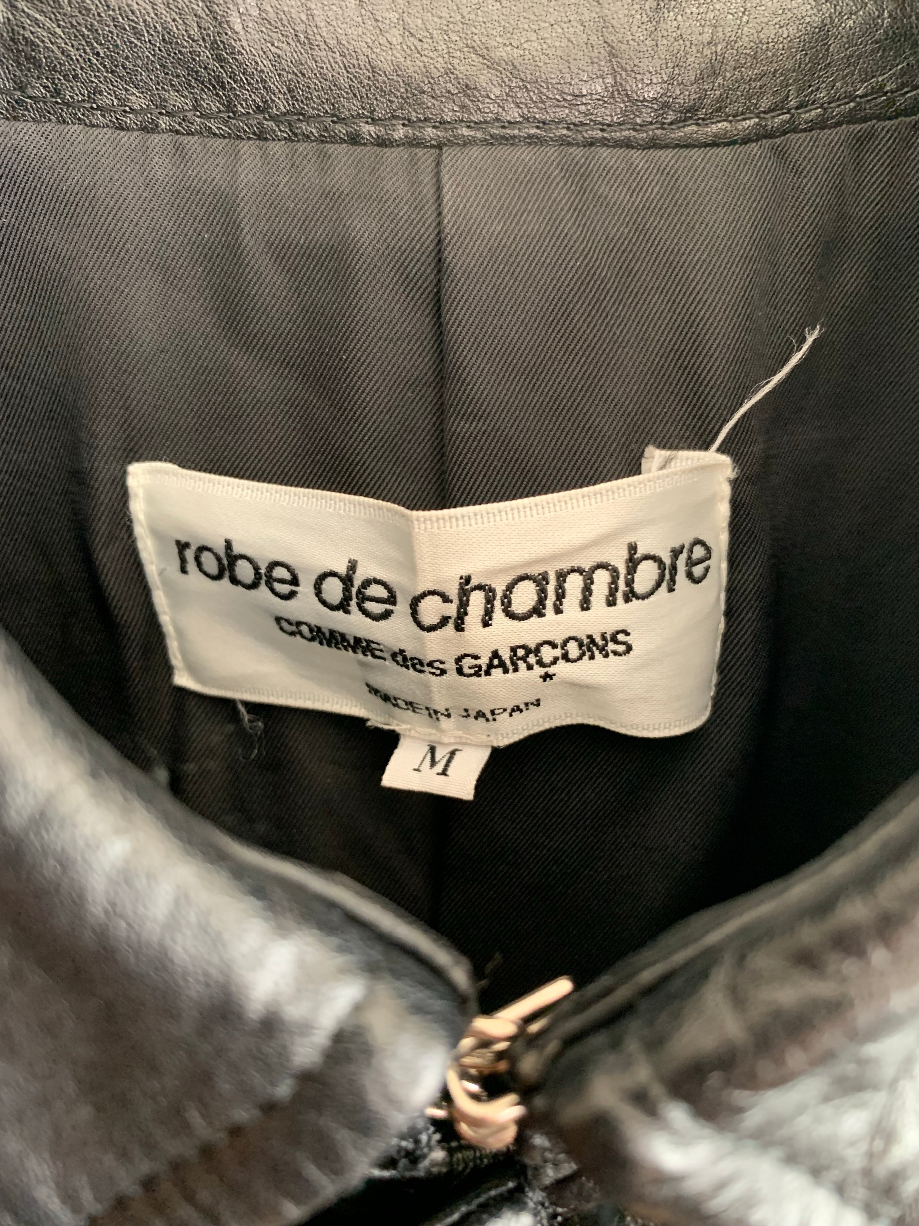 【 robe de  chambre COMME des GARCONS 】Leather Coat