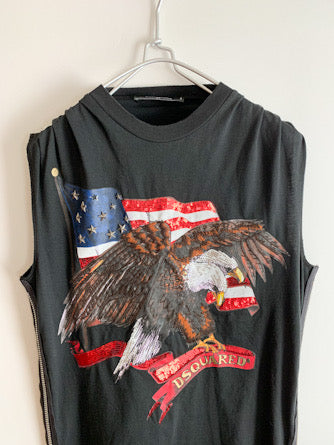 【 DSQUARED2 】 American No-Sleeve T-shirts