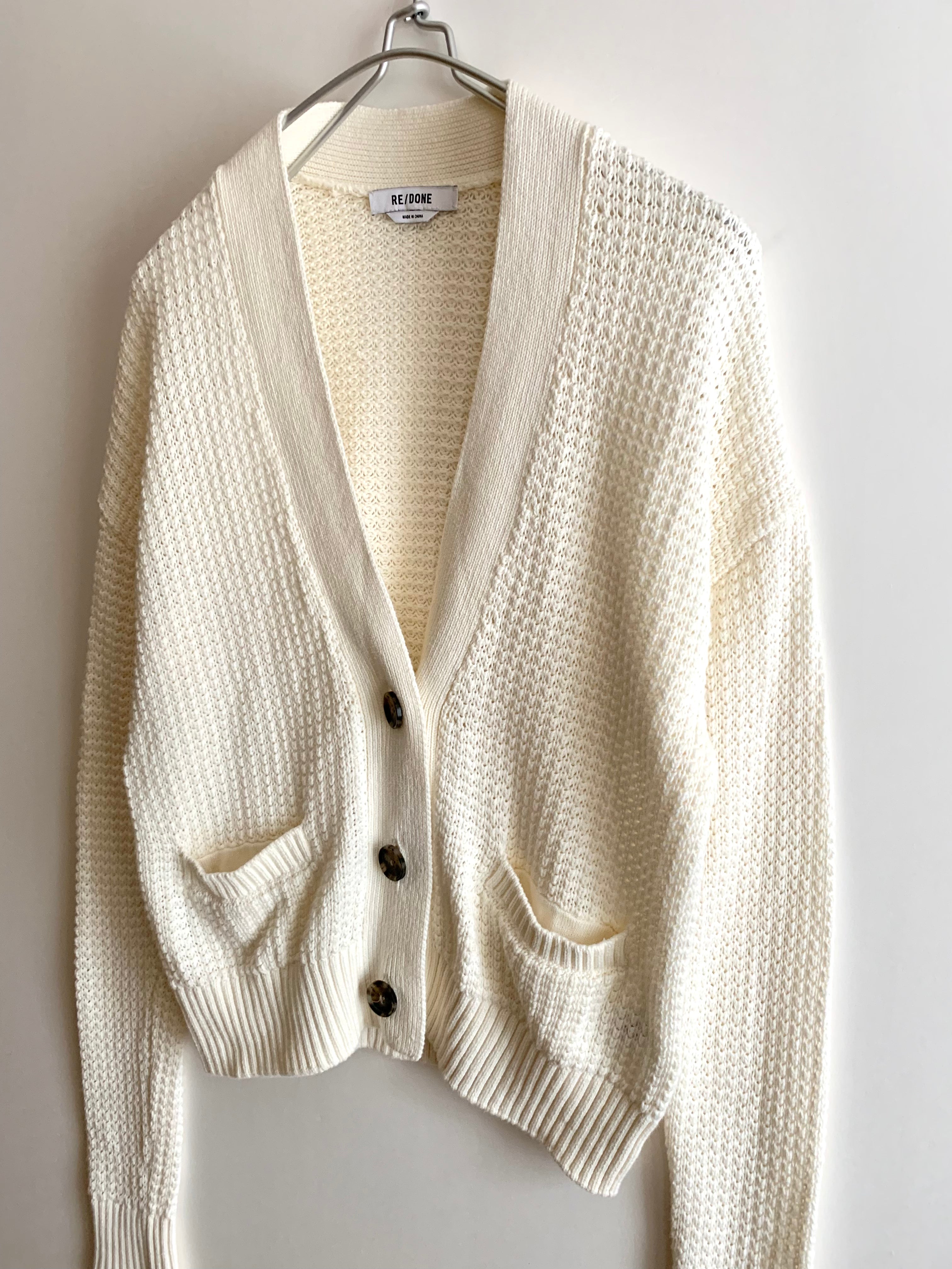 【 Re/done 】Over Size cropped 90s Cardigan