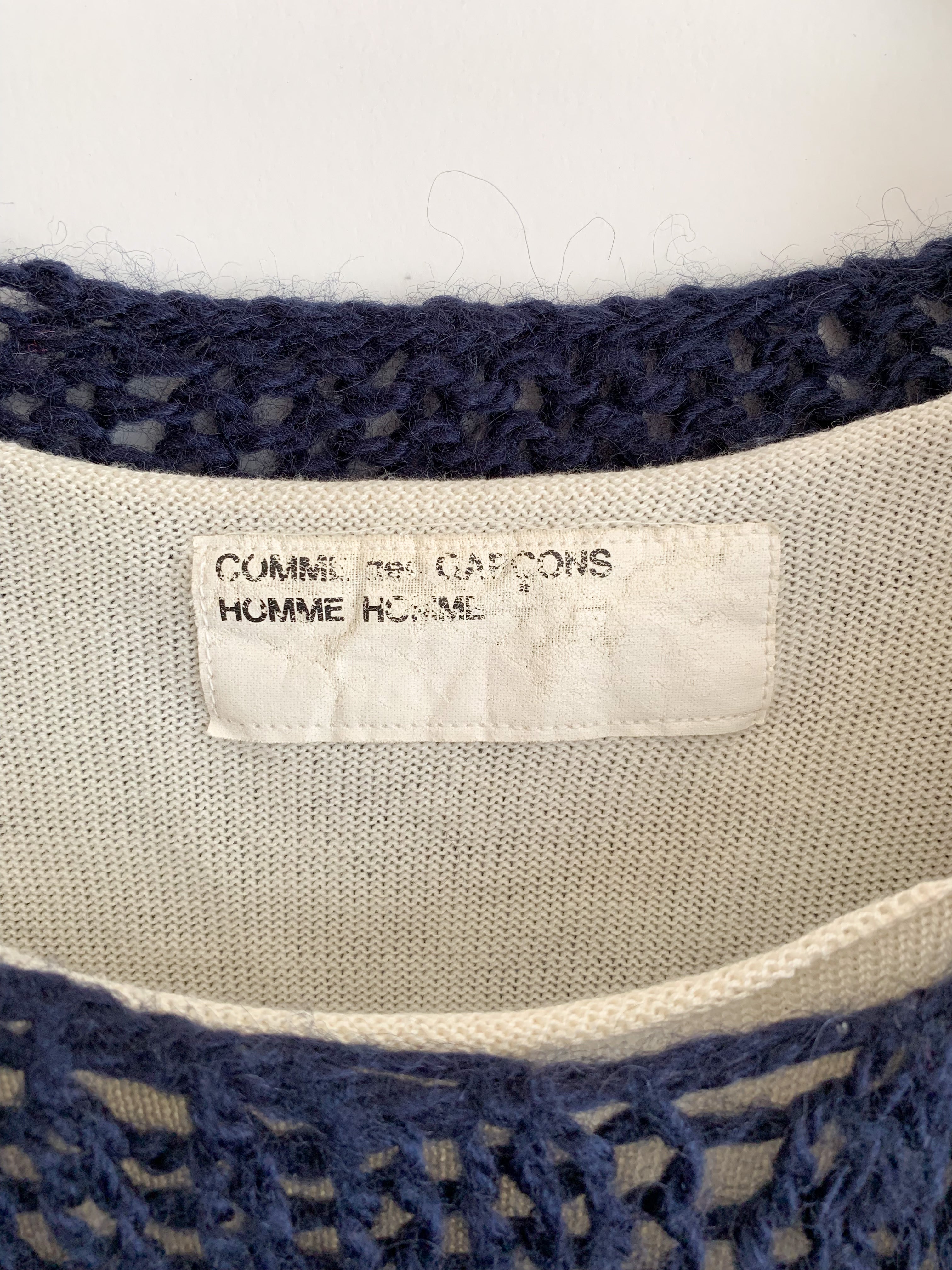 【 90s COMME des GARCONS HOMME HOMME 】Layered Style Knit