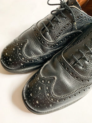 【 80s SANDERS 】British Army Wing chip Shoes