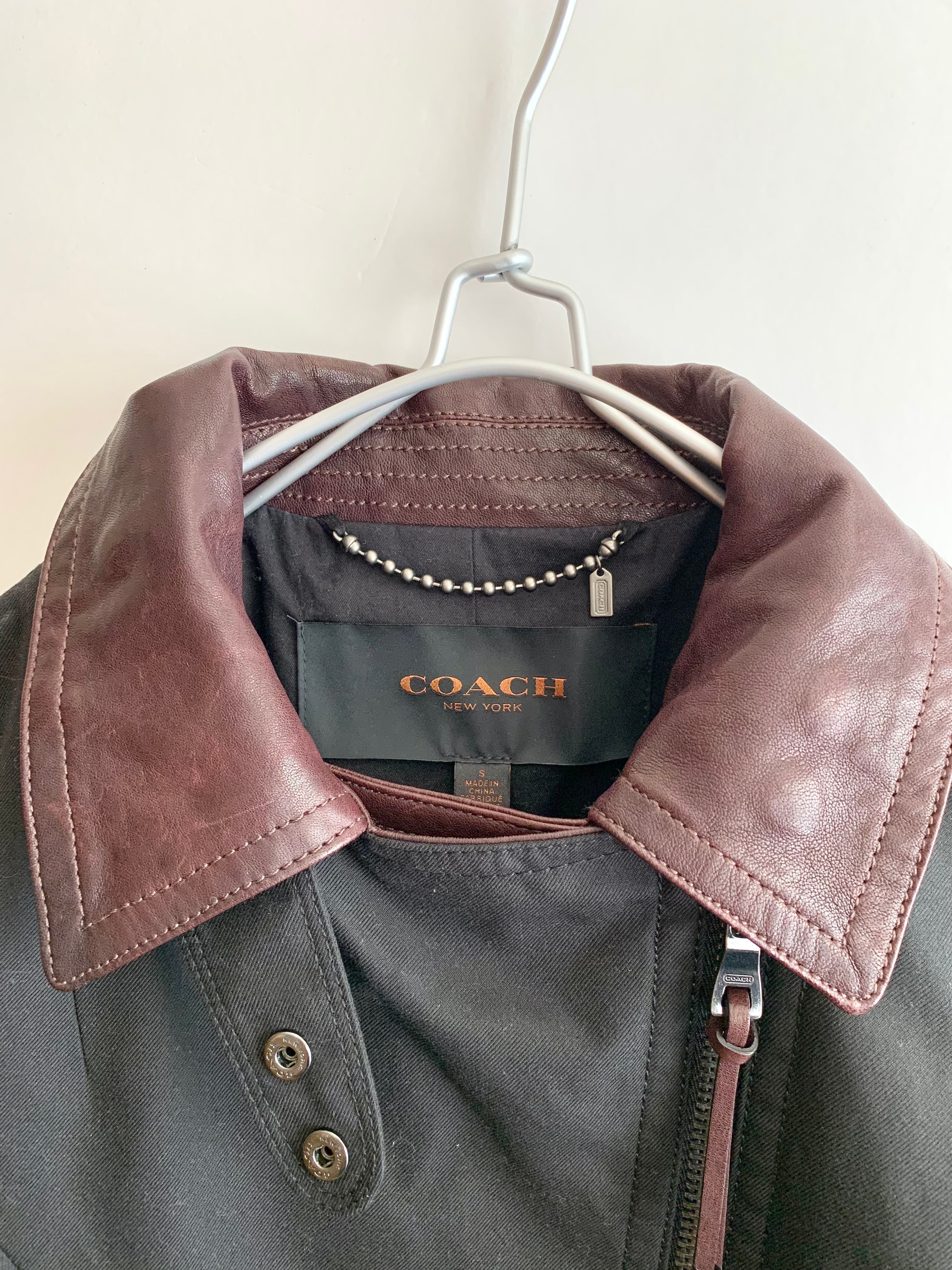 【 COACH 】Cotton Leather Riders Jacket