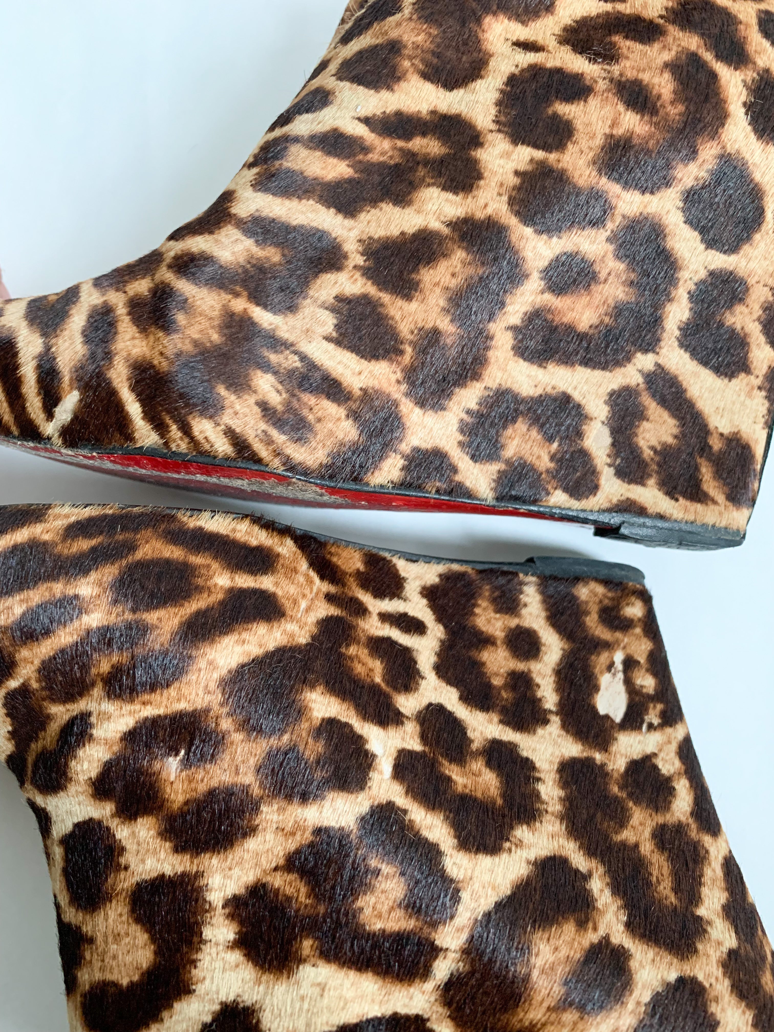 【 Christian Louboutin 】 Leopard Boots