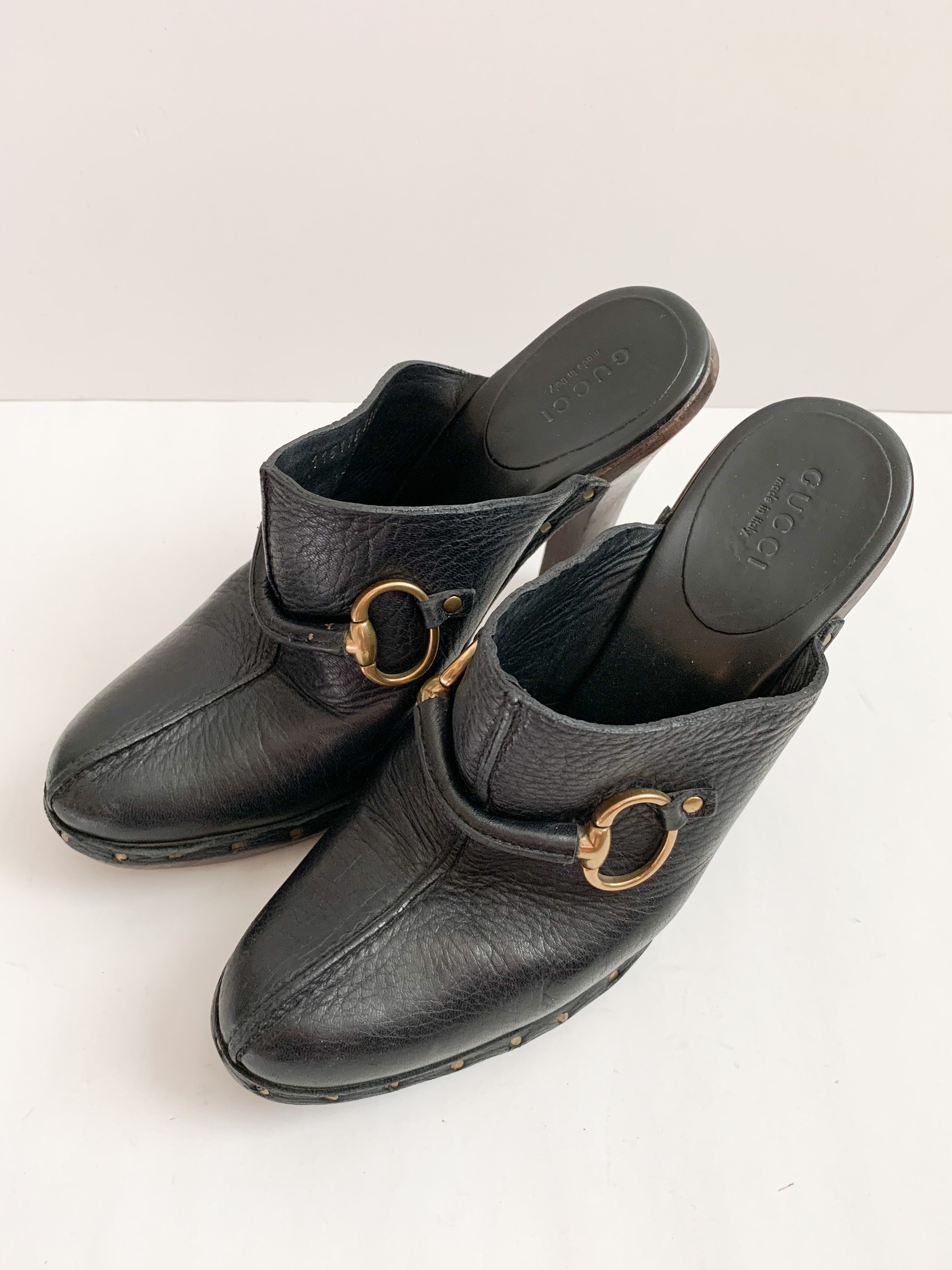 【 GUCCI 】HORSE BIT SABOT SANDALS