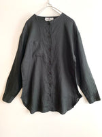 画像をギャラリービューアに読み込む, 【 GIVENCHY 】Linen Stand Collar Long sleeve Shirts
