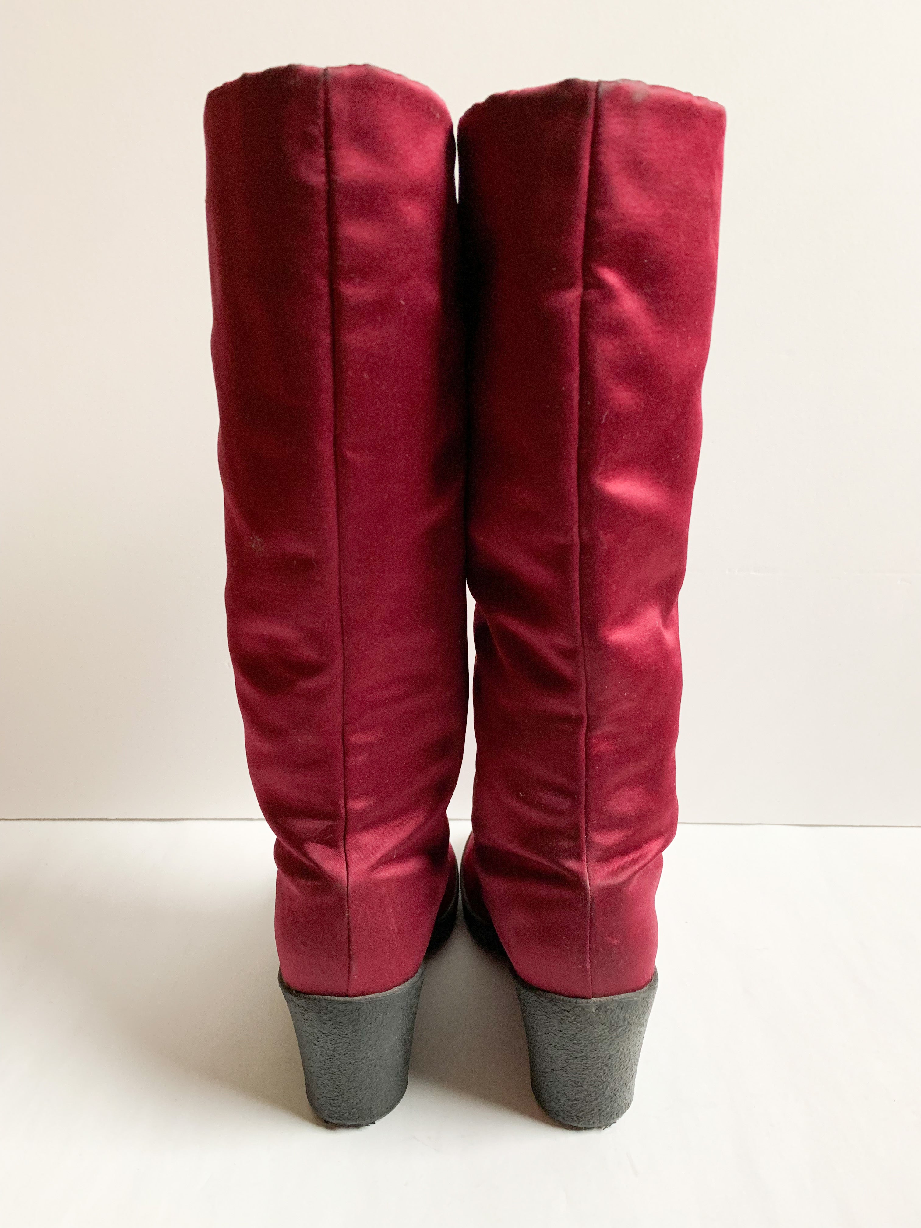 【 MM6  Maison Margiera 】 Satin Long Boots