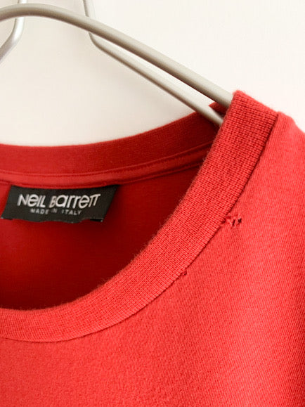 【 Niel Barrett】 Leather Pach T-Shirts