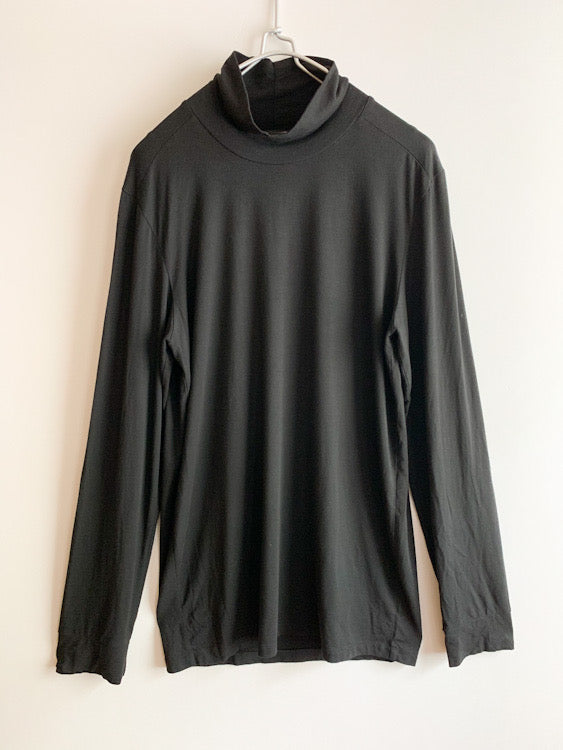 【 ANN DEMEULEMEESTER 】High Neck Long Sleeve Tshirt