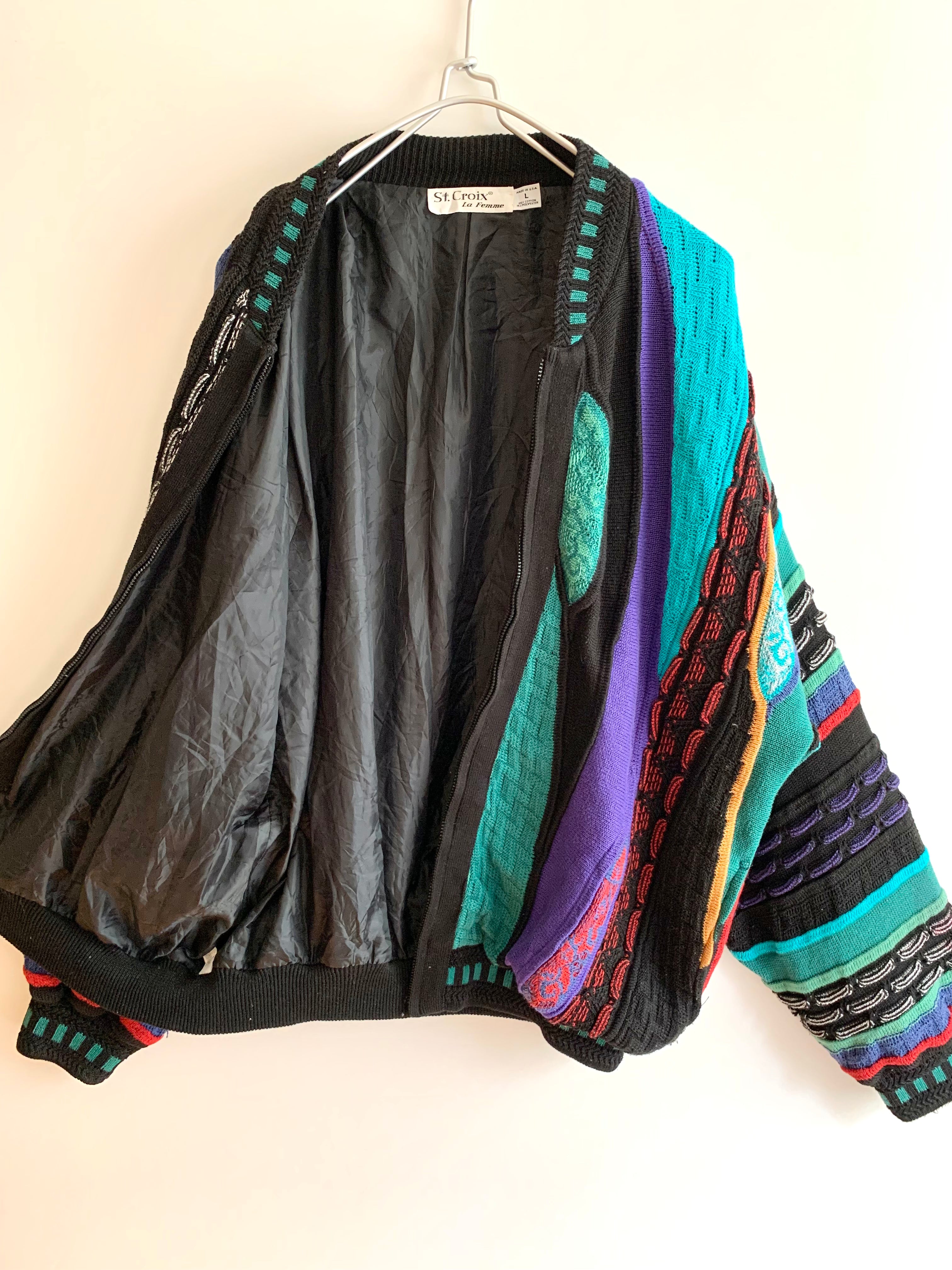 【 90s Vintage 】 3D Knit Jacket