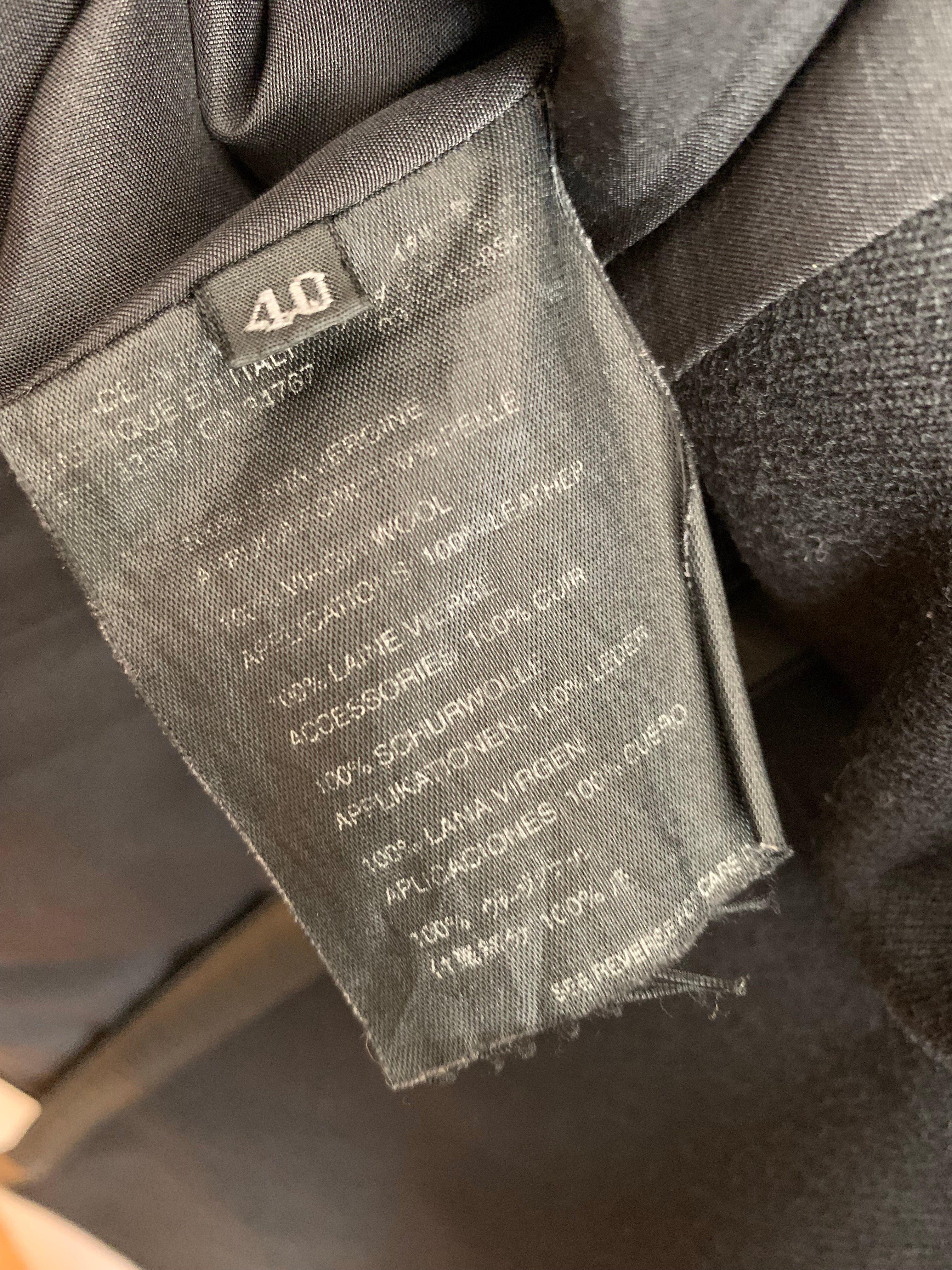 【 PRADA 】 Wool×Leather Long Coat