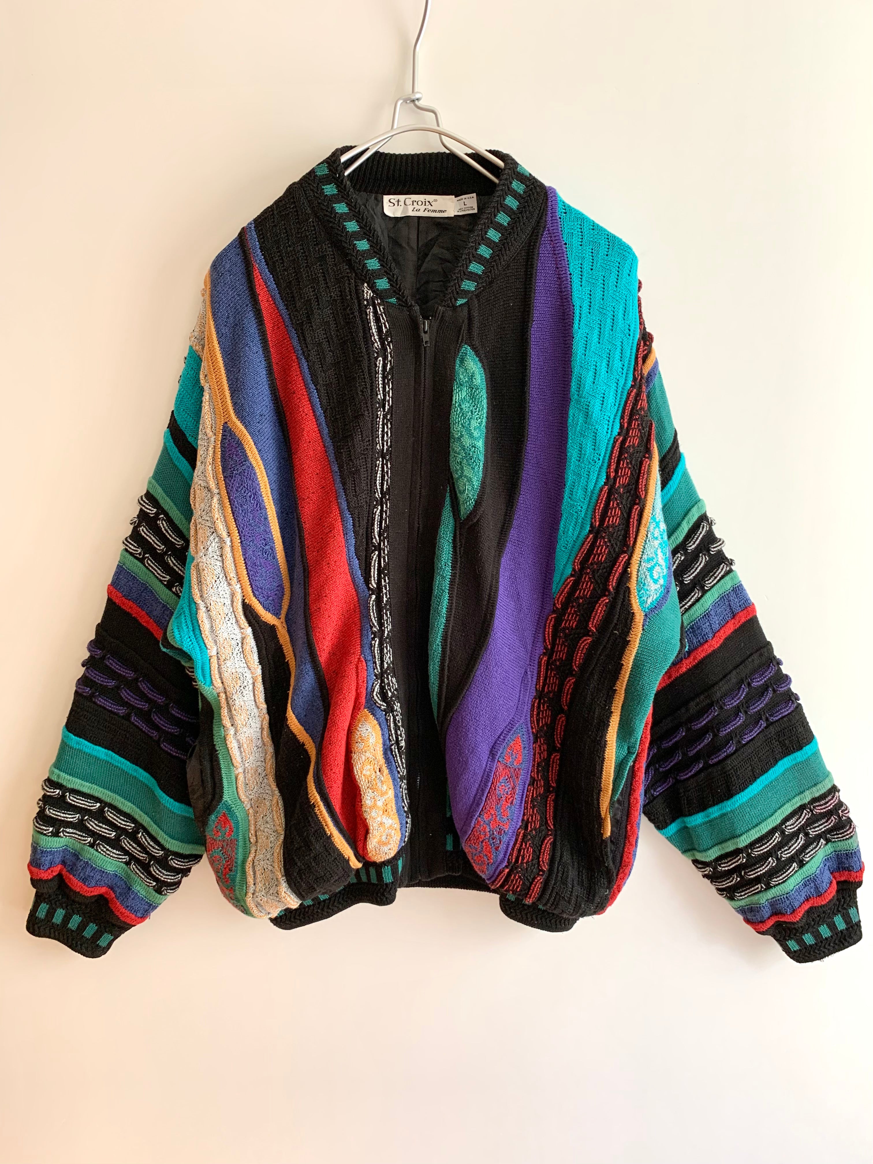 【 90s Vintage 】 3D Knit Jacket