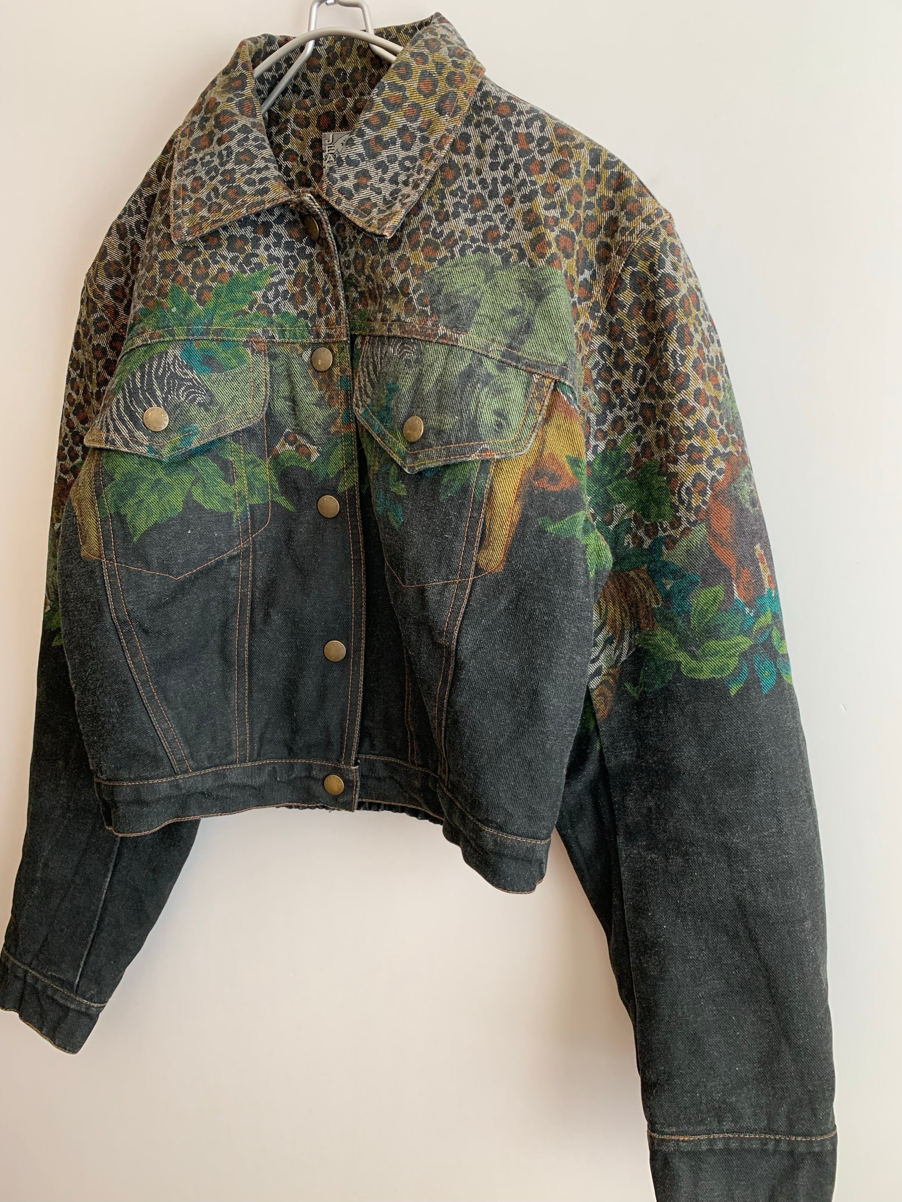 【 90s KENZO 】Safari Design Denim Jacket