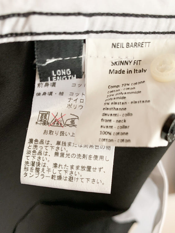 【 NeIL Barrett 】Bycolour Long Sleeve Shirts