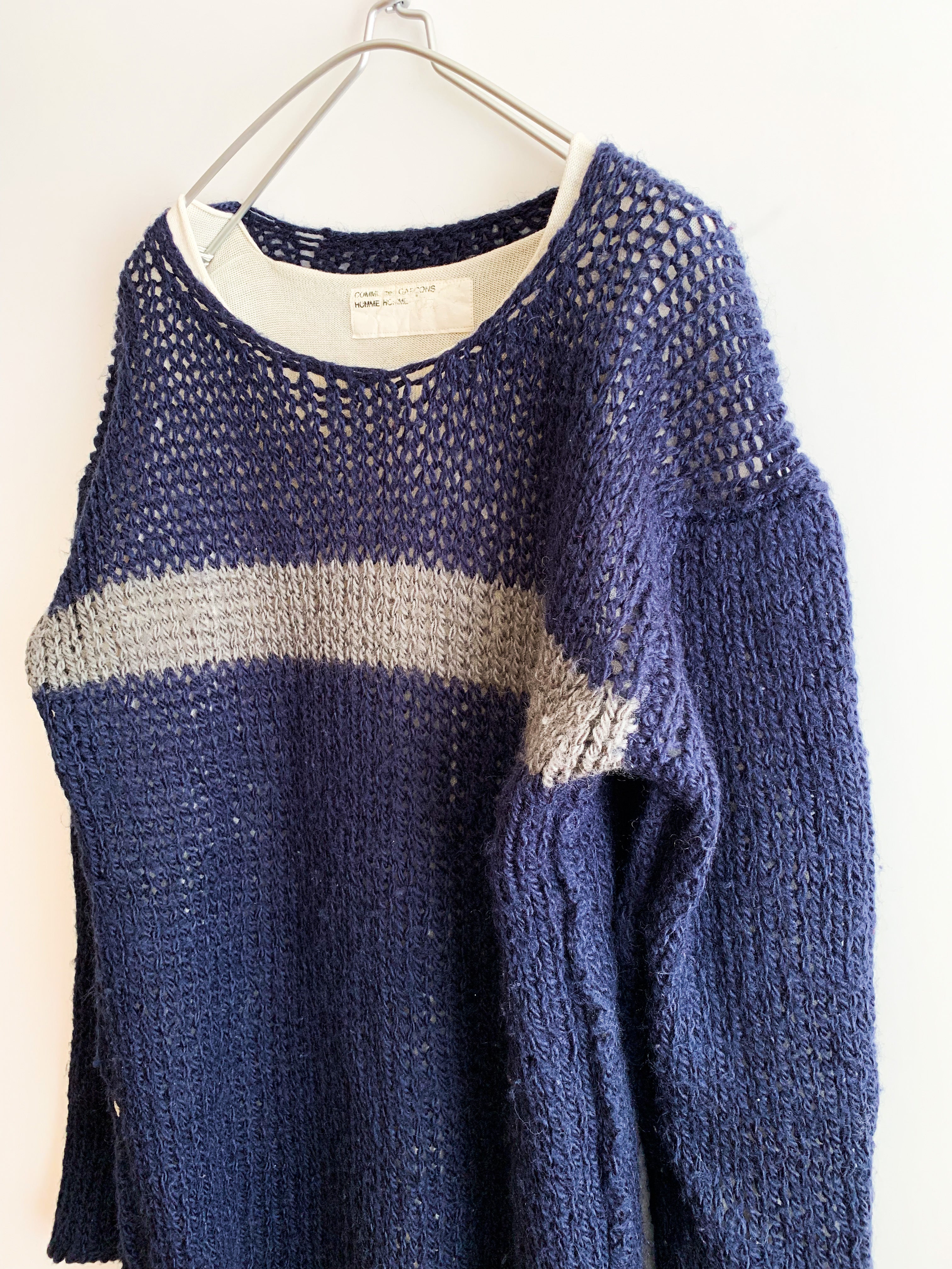 【 90s COMME des GARCONS HOMME HOMME 】Layered Style Knit